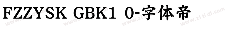 FZZYSK GBK1 0字体转换